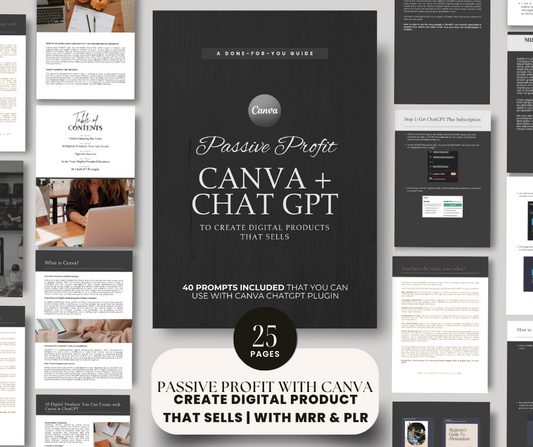 Passive Profit with Canva + ChatGPT Done For You eBook